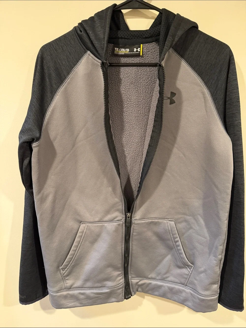 Under Armour Gray & Black Hooded Full-Zip Jacket